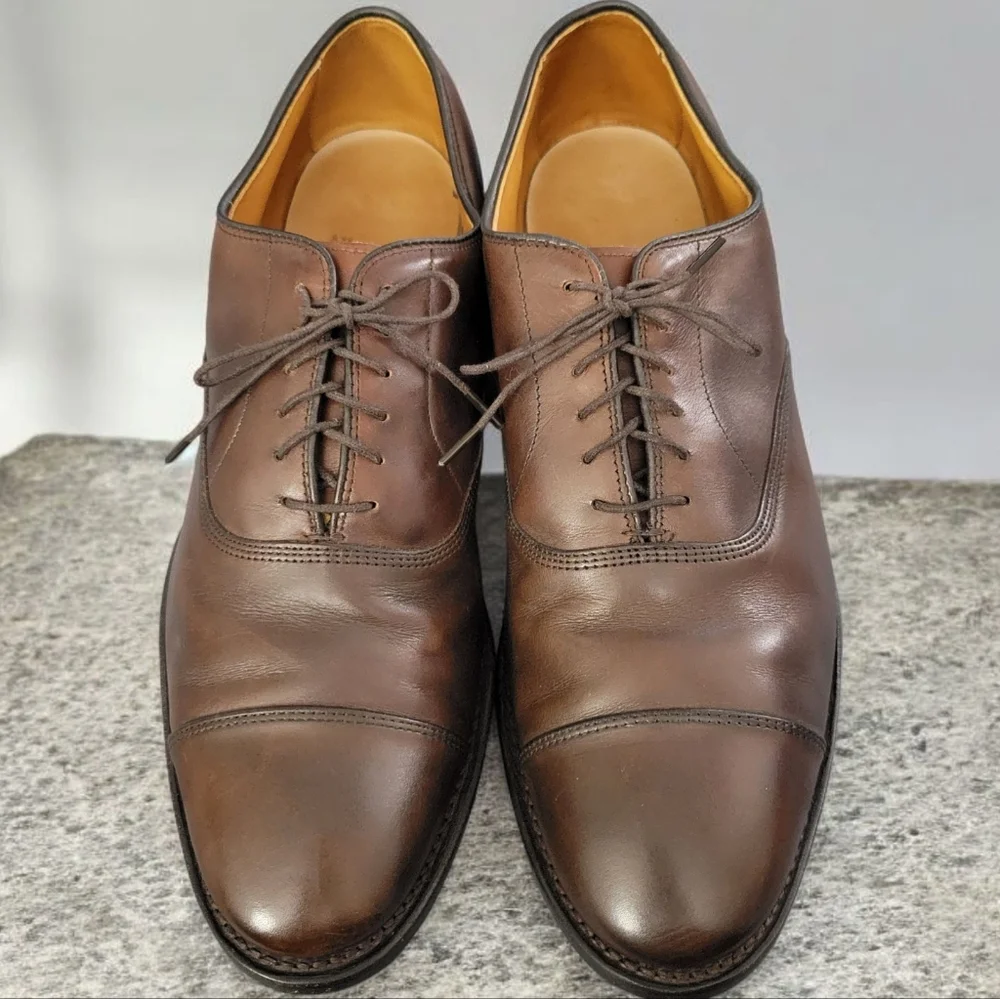 Allen Edmonds Dark Brown Leather Oxfords Size 9.5